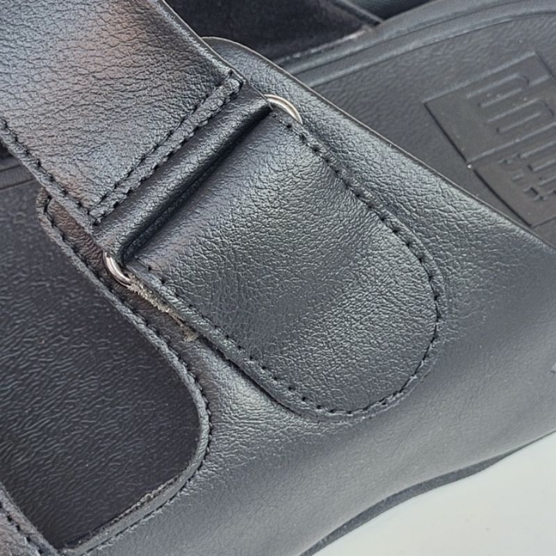 Fitflop Dass Slide Leather Sandal Kulit Adjustable Two Strap Selop Slip On