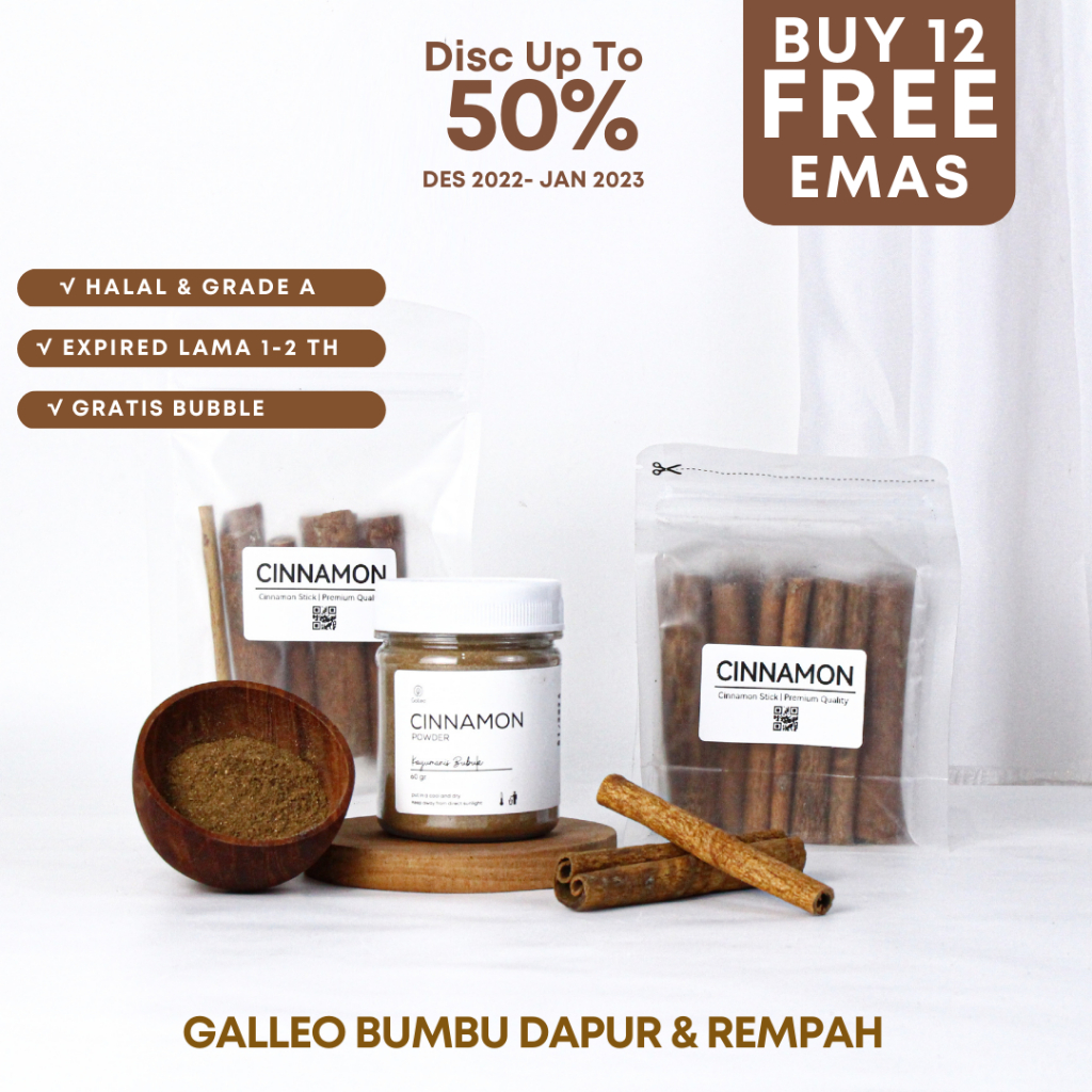 GALLEO -  Kayumanis Bubuk/ Kayumanis Batang Cinnamon Premium Quality