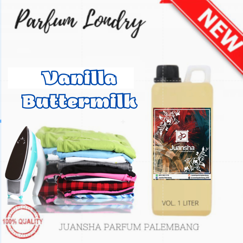 PARFUM LAUNDRY | VANILLA BUTTERMILK | JUANSHA PARFUM PALEMBANG | 1LITER
