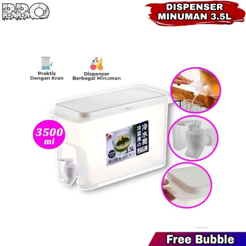 Dispenser Minuman Teko Portable 3.5Liter / Juice Water Tank Kulkas