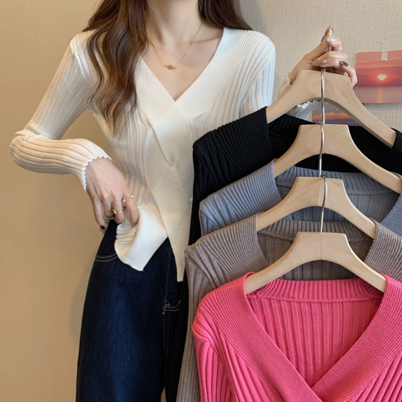 Miss H ~ 227 Pakaian Wanita Baju Atasan Lengan Panjang Import Manset Baju Wanita Premium Sweater Model Kekinian