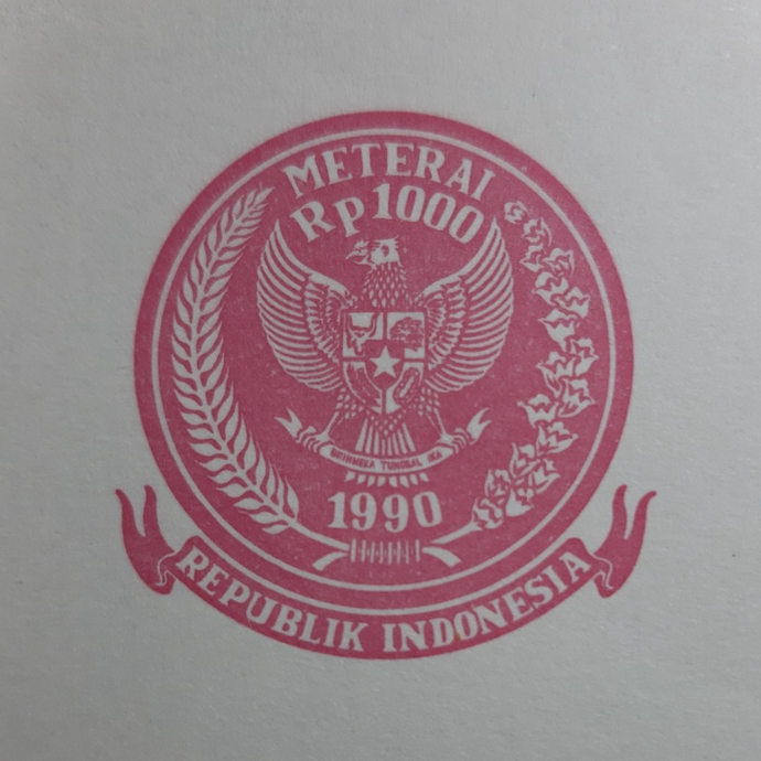 

KERTAS SEGEL TAHUN 1990, 1991, 1992, 1993, 1994, 1995, 1996, 1997, 1998, 1999, 2000, 2001, 2002, KERTAS DOUBLE VOLIO