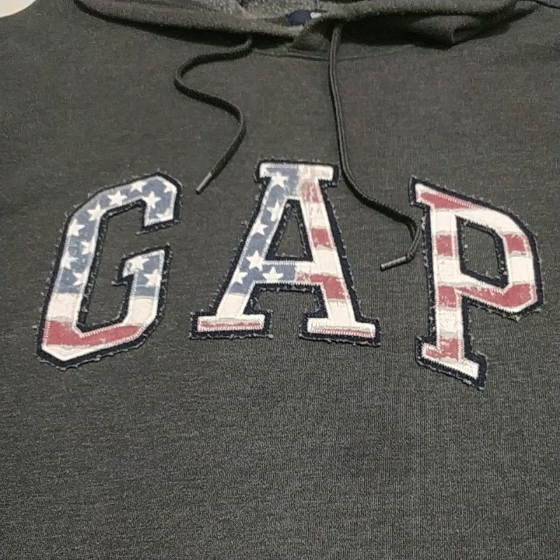 Hoodie GAP Amerika oversize abu-abu Misty