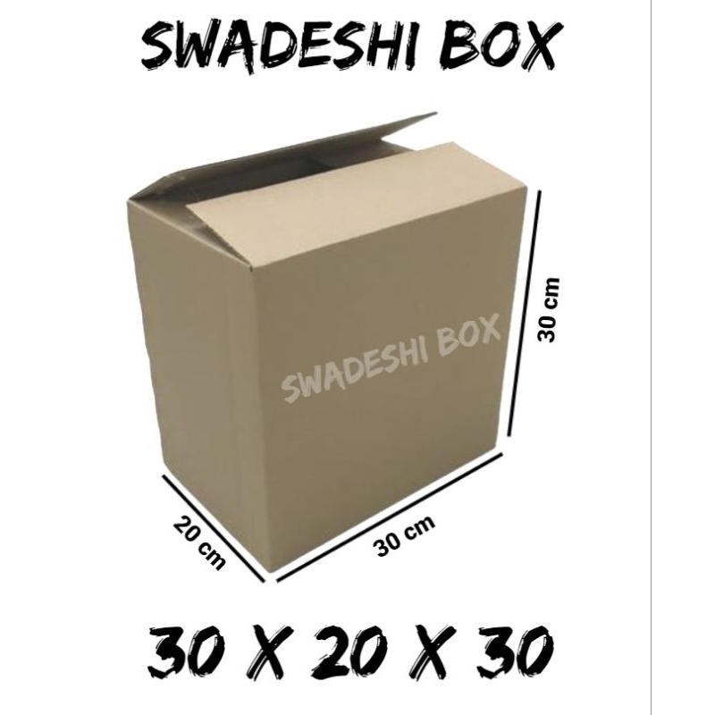 

kardus karton box ukuran 30x20x30 cm untuk packing singlewall polos