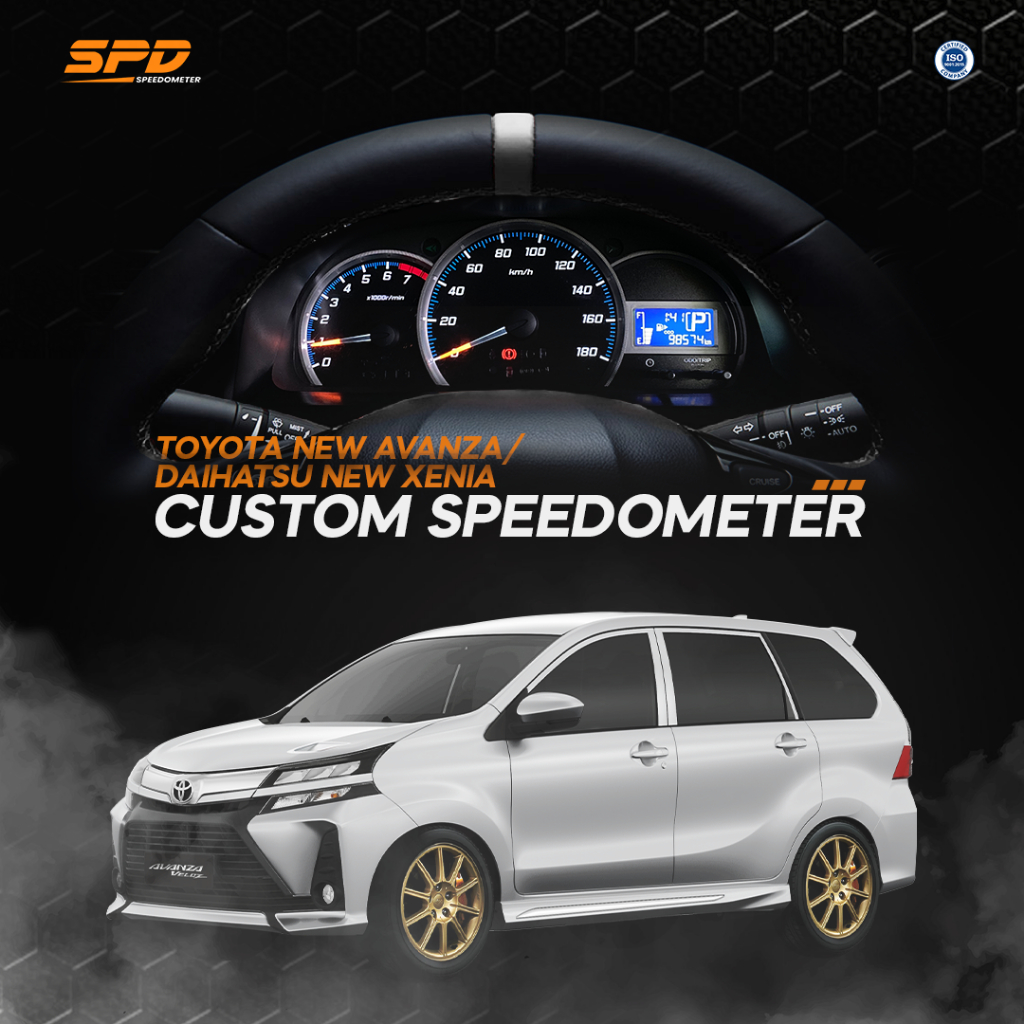PANEL SPEEDOMETER CUSTOM DAIHATSU ALL NEW XENIA/ ALL NEW AVANZA GARANSI 1 TAHUN - SPD SPEEDOMETER