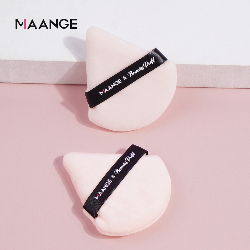 MAANGE 5PCS Spon Pizza Segitiga Cushion Puff Dry Use Sponge Makeup Bedak Foundation Puff Spons Rias Sisi Ganda Bantalan Udara Puff Kering Penggunaan Riasan Cair Berkualitas Tinggi Lembut 51028