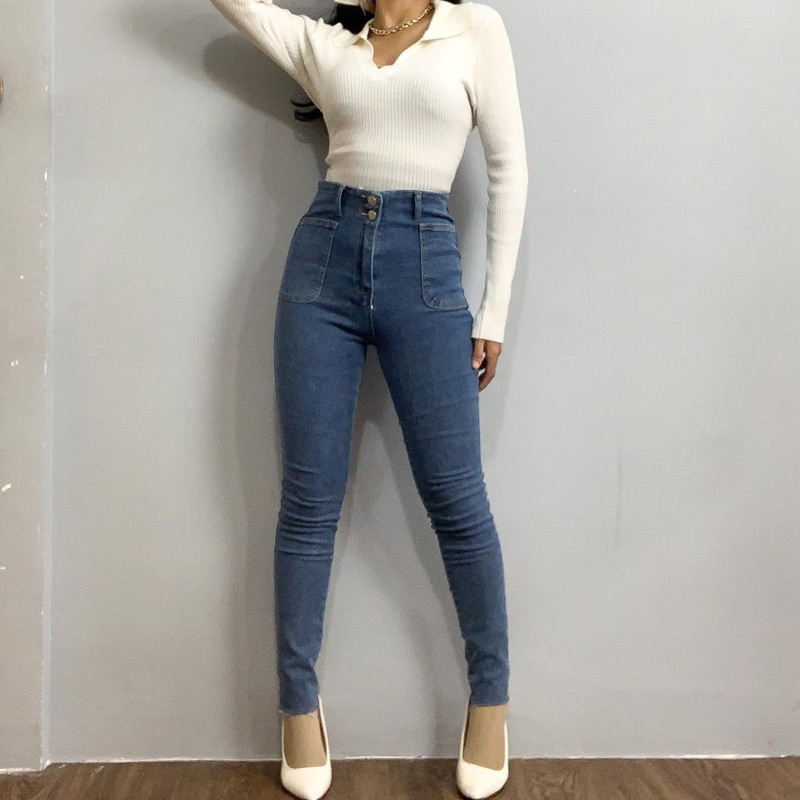 [LUXE.DLABEL] - Jeans 100 | Celana panjang Highwaist wanita Jeans import premium Jeans wanita polos ripped jeans High waist jeans wanita bkk Skinny Jeans High waist Baggy jeans Wideleg Jeans Kulot jeans Boyfriend jeans Wanita Kargo Jeans bangkok