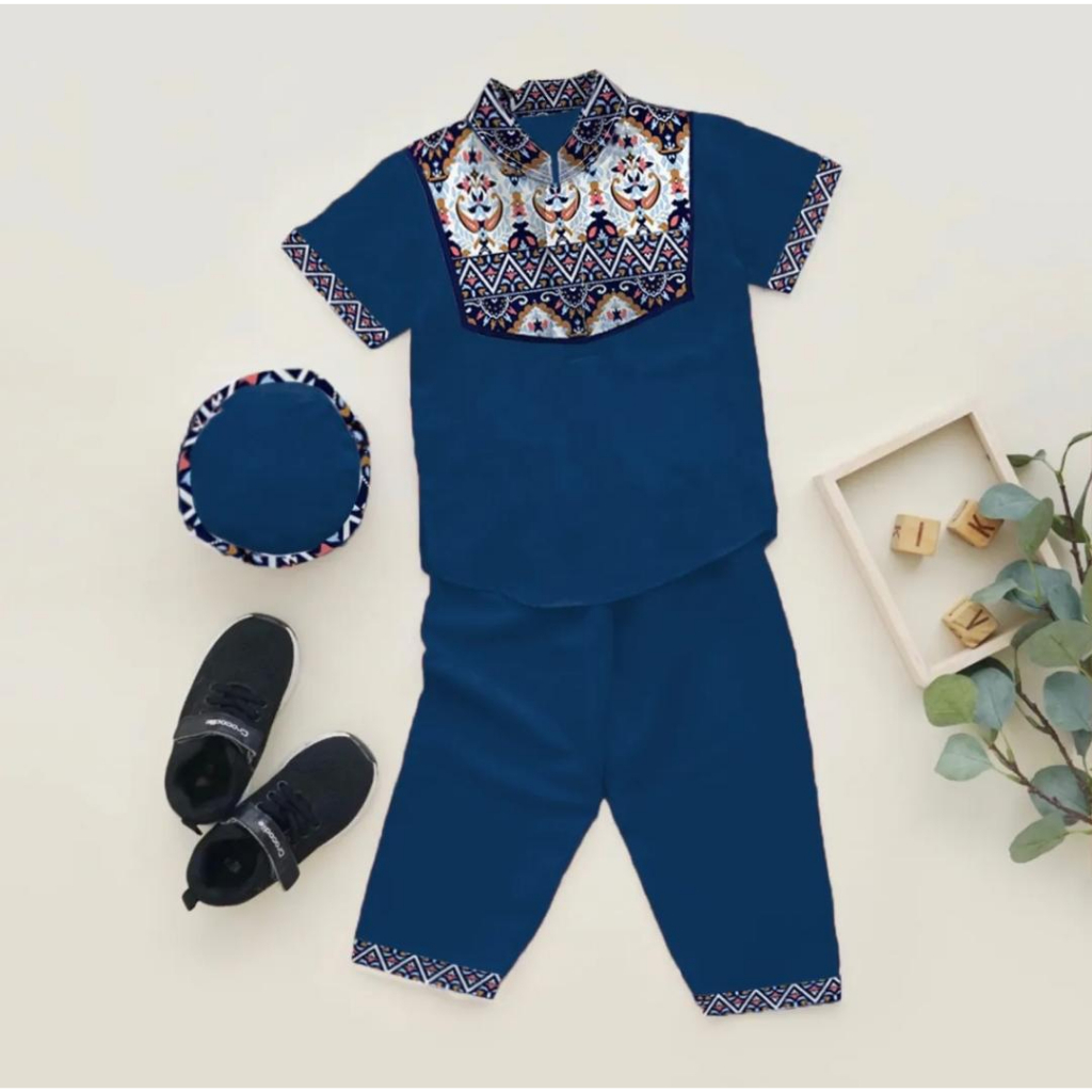 SETELAN KOKO BATIK IRAK/SETELAN BAJU MUSLIM ANAK LAKI-LAKI/PROMO KOKO BATIK ANAK LAKI-LAKI MODEL TERBARU DAN TERKINI