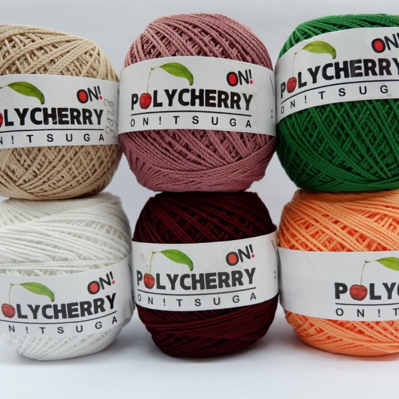 1-49 BENANG RAJUT POLYESTER POLLYCHERRY ONITSUGA -RY016