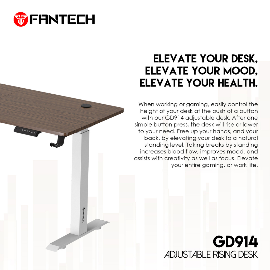 Fantech GD914 / GD-914 Meja Gaming Elektrik Naik Turun Gaming Desk