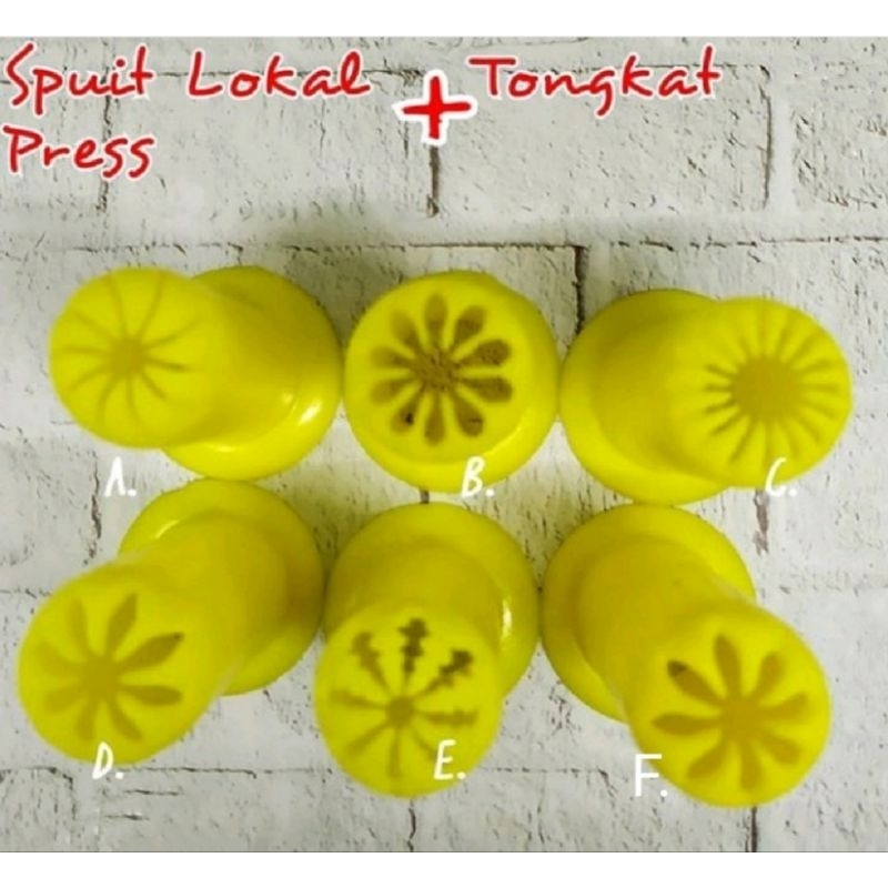 Spuit kue kering dorong cetakan kue kering plastik lokal