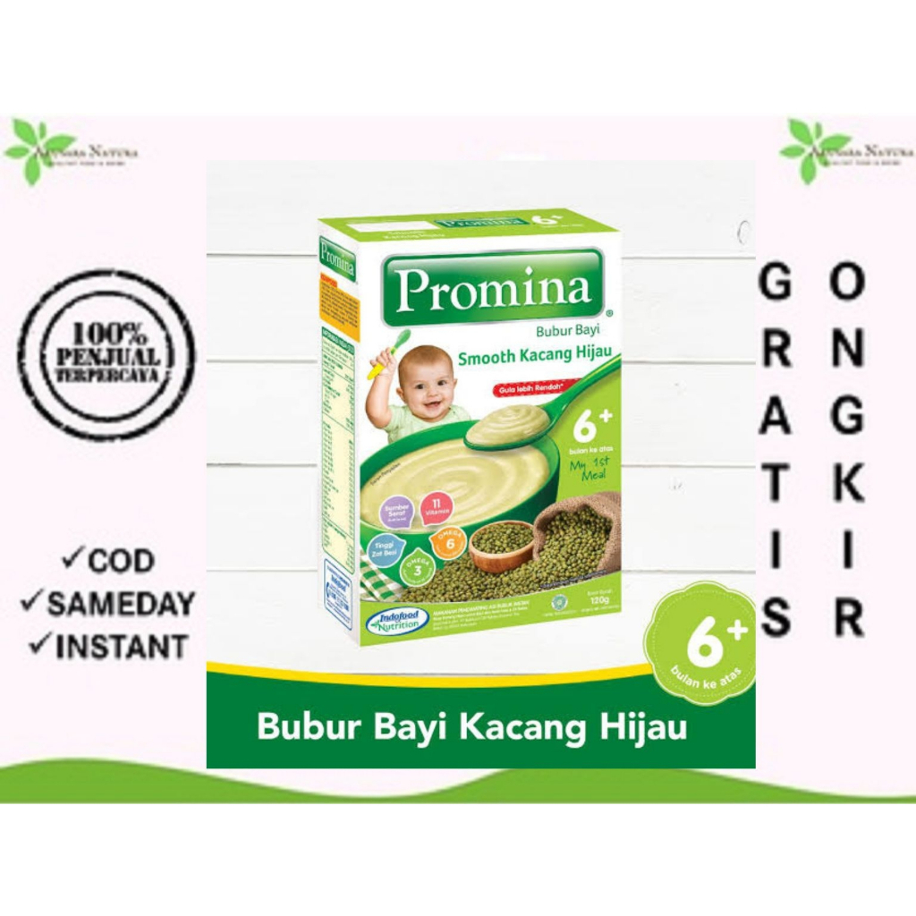 Promina BC Bubur Bayi 120gr // Promina Bubur Bayi 120gr // Bubur Bayi Pisang Susu (06-12-24) // Bubur Bayi Kacang Hijau (ED 11-11-24) // Bubur Bayi Beras Merah (ED 07-11-24)