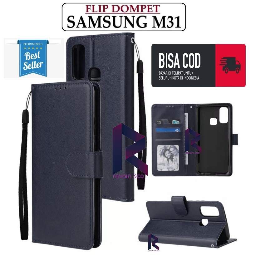 FLIP COVER SAMSUNG M31 FLIP WALLET LEATHER KULIT PREMIUM SARUNG BUKA TUTUP KESING HP FLIP CASE SAMSUNG M31