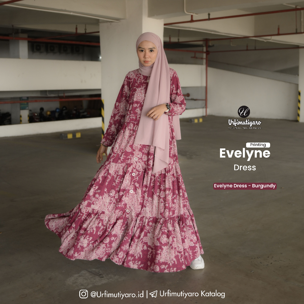 EVELYNE DRESS SET PASHMINA/DRESS ONLY