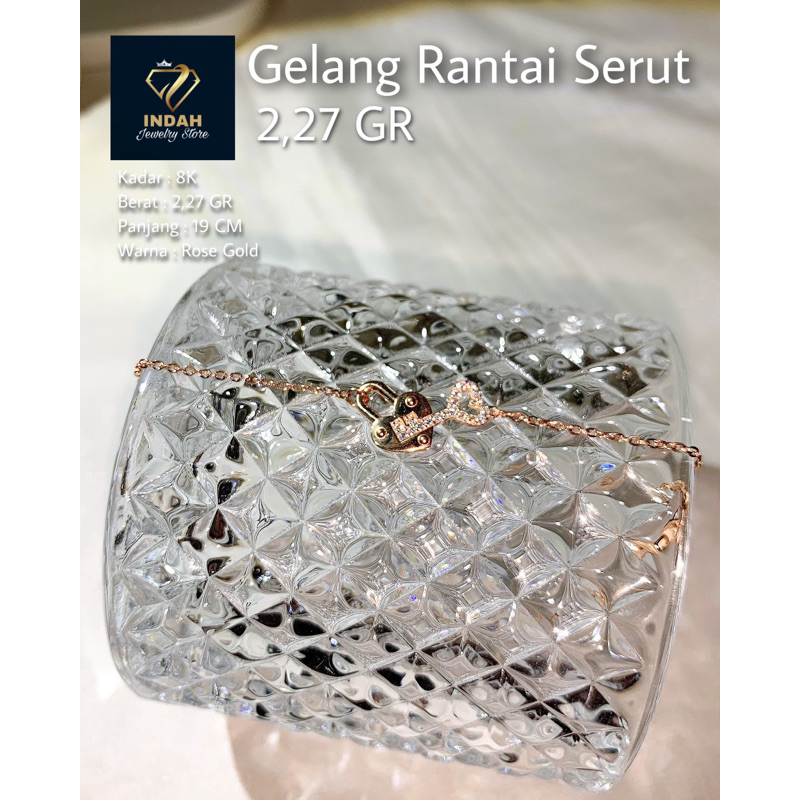 Gelang Serut Love Gembok 375%