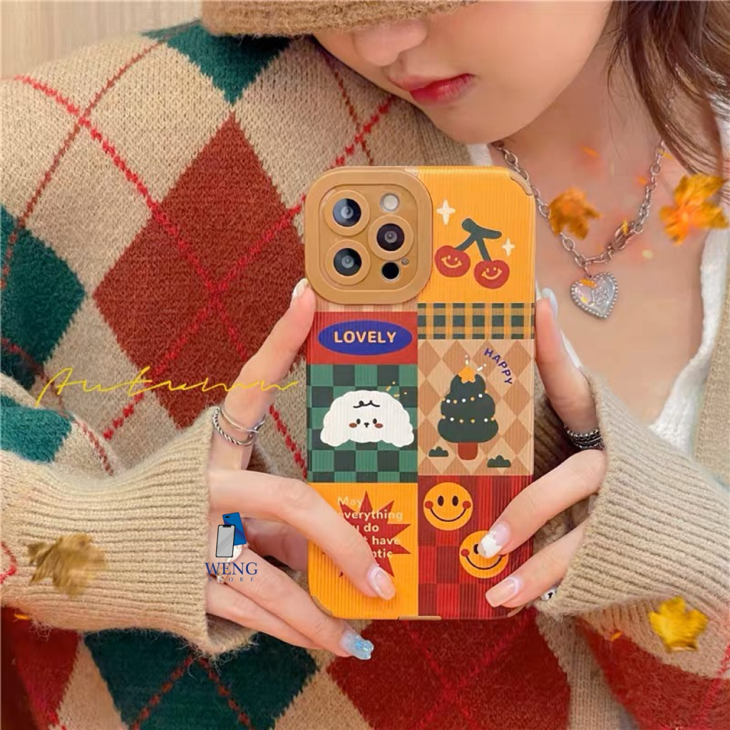 Softcase Christmas Brown For Samsung A12 A03 A03S M22