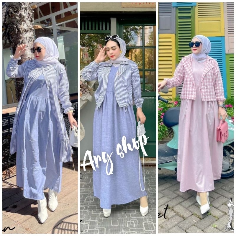 SET ZAQIA / ALENA BY RAN / MECCA (ice blue)
