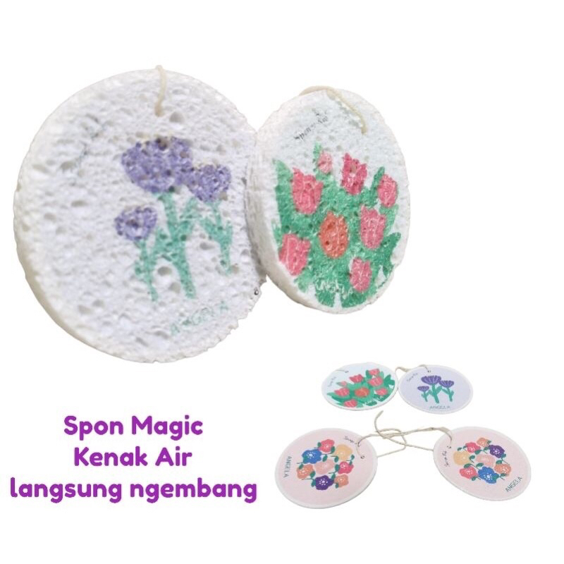 Spons Busa Bulat Magic Cuci Piring / Sponge Busa Magic Cuci Piring Motif Lucu / Spons Cuci Piring Serbaguna Spons Viral Karakter