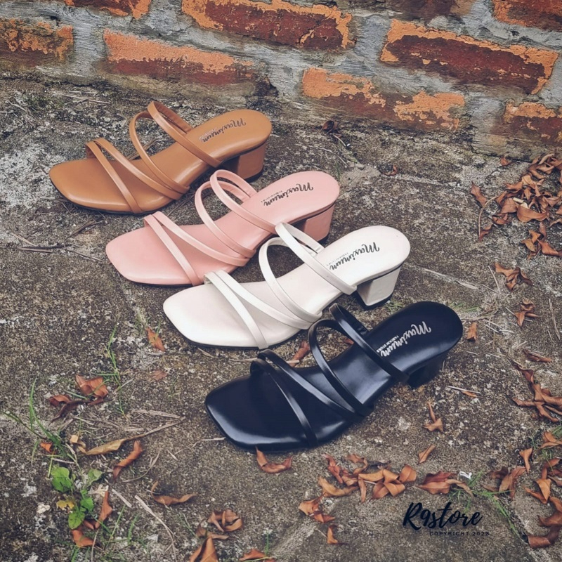 R9 - Heels tali wanita / Sandal Hak Tahu 5CM