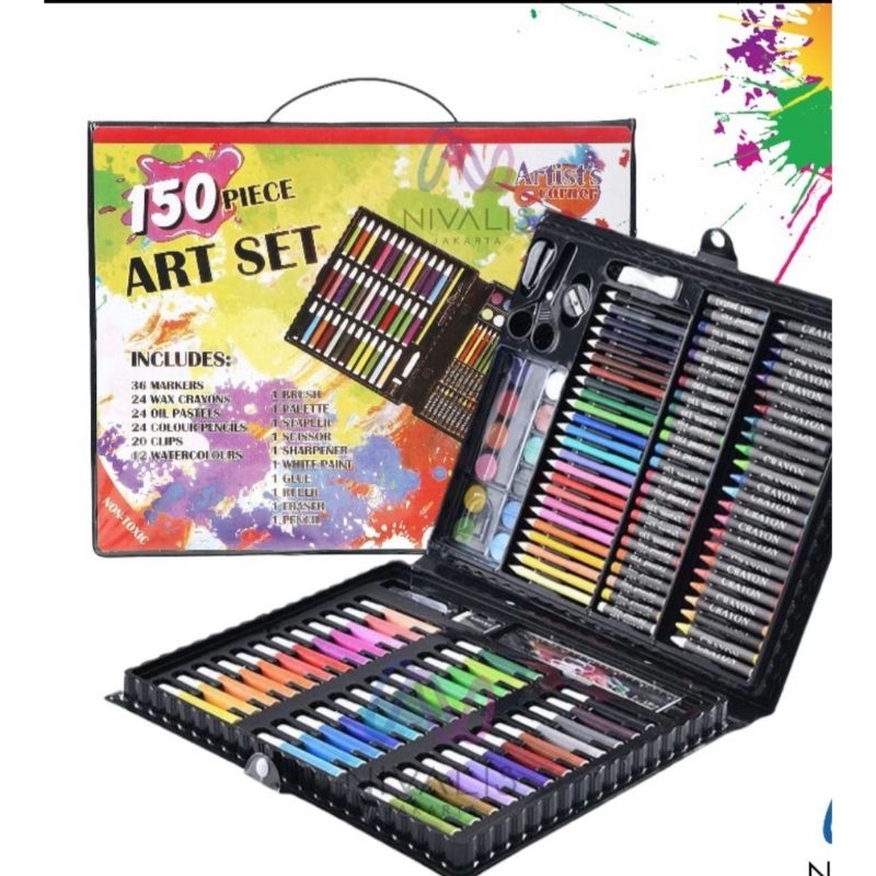 

Crayon Pensil Gambar / Art Set /Krayon pensil warna Mewarnai Crayon Art Mega Set 208