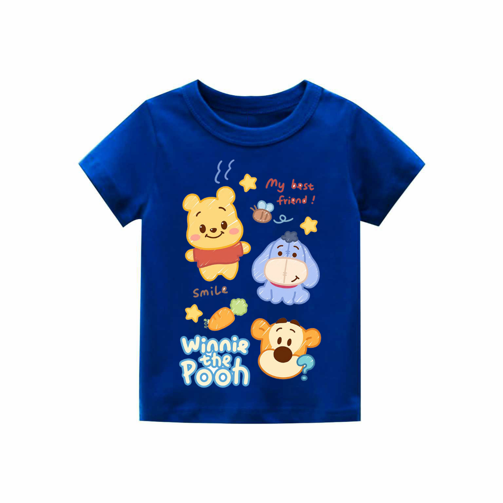 Kaos Anak laki-laki &amp; perempuan Winnie The Pooh | kaos cotton combed 30s printing | Kaos Distro anak