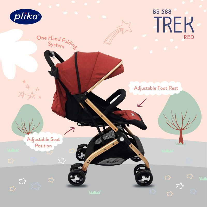 Stroller Pliko Trek 588 - Kereta Dorong Bayi