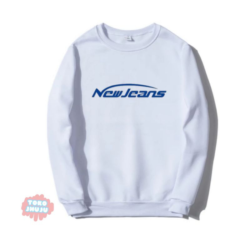 Sweater Newjeans Sablon Biru