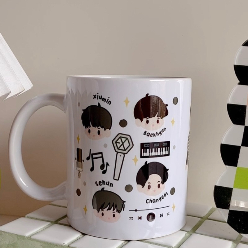 MUG EXO/MUG KARAKTER HAMPERS EXO / MUG EXO / HAMPERS ULANG TAHUN / KADO ULANG TAHUN / EXO MUG HAMPER