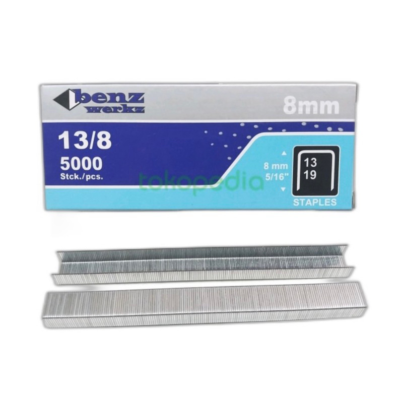 

Isi Staples/Stapler BENZ WERKZ 13/8 8mm isi 5000pcs