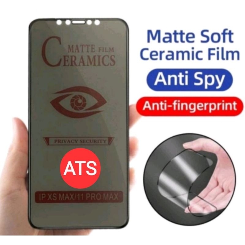 Tempered Glass Anti-Spy Matte Film Ceramic Privacy Anti-Spy IPHONE XS