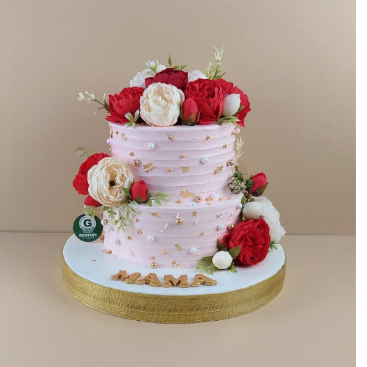 

UK 20+15CM / ARTIFICIAL CAKE / KUE ULANG TAHUN / WEDDING CAKE