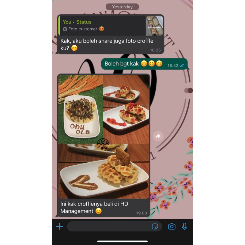 Croissant 30 gr  Adonan Croffle Mix Bonchef harga satuan