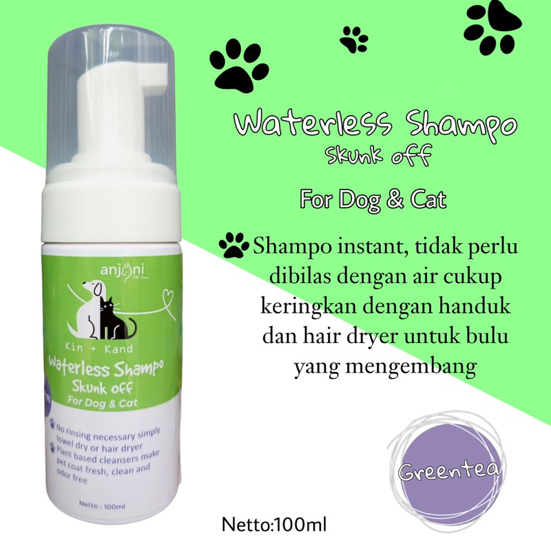 Kinkand Anjani WATERLESS SHAMPO for pets SHAMPO ANTI KUTU TANPA MANDI! DRY SHAMPO SHAMPO KUCING ANJING CUCI KERING TANPA MANDI