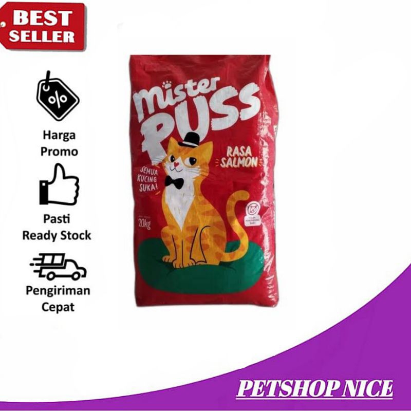 Makanan Kucing Mister Puss Salmon Kemasan Fresh Pack 8kg