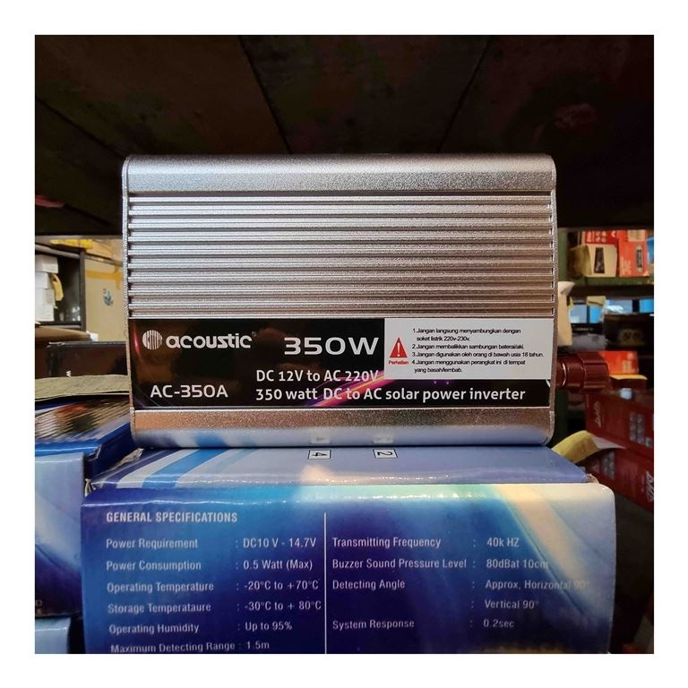 Acoustic Inverter Mobil DC 12V to 220V 350 Watt