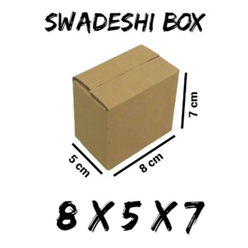 

kardus/karton/box uk. 8x5x7 cm untuk packing singlewall polos