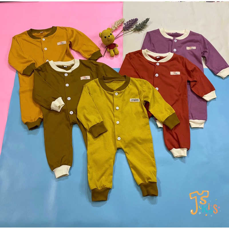 JISA Kids - Bodysuit / Jumper Baby Unisex Panjang | 0-6 Bulan | Bayi Cewe Cowo