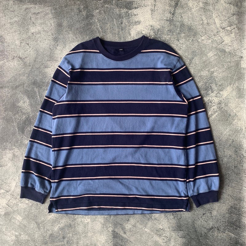 Longsleeve uniqlo stripe / longsleeve dilan iqbaal