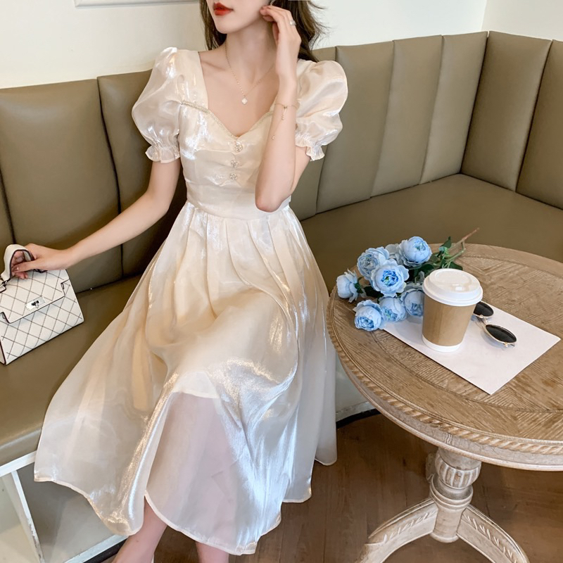 French Super Fairy Bubble Sleeve Dress M308