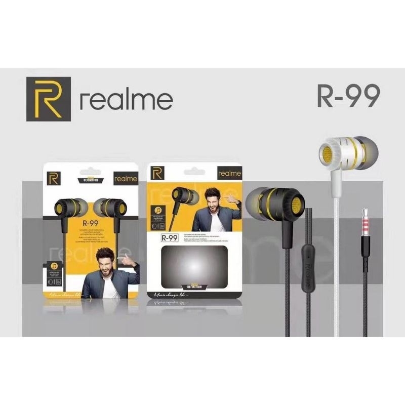 HEADSET REALME R-99 HANDSFREE REALME R99 EARPHONE REALME R-99 BASS