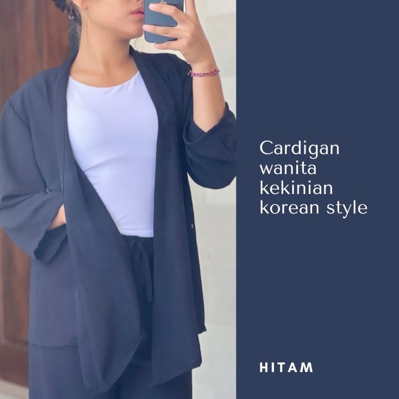 Cardigan Airflow Wanita Kekinian Korean Style