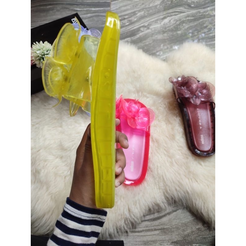 1:1 Ori Melissa Beach Slide Flower + Y/Project Sandal Wanita Terbaru