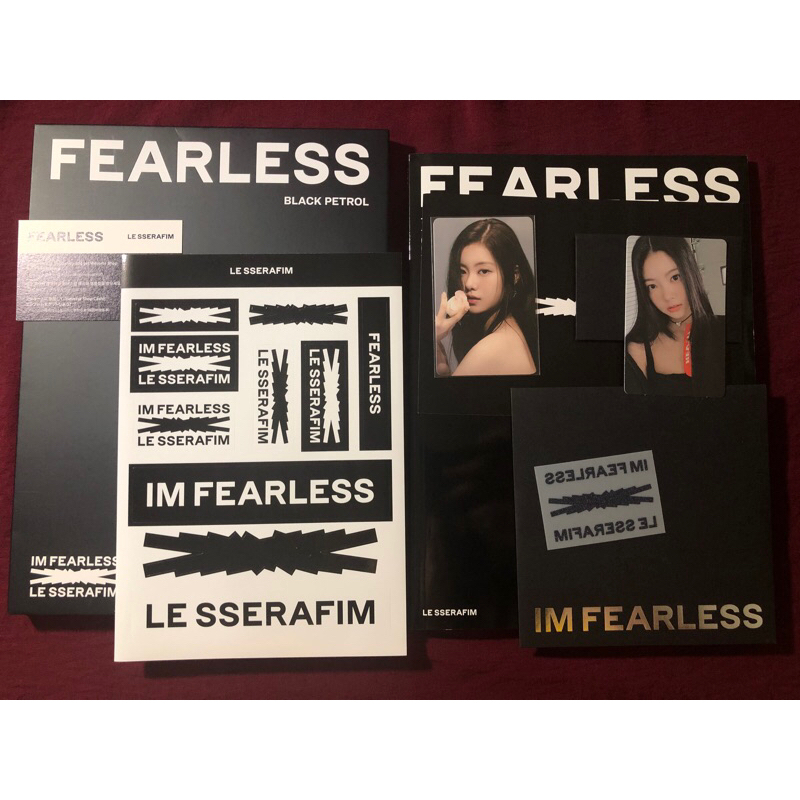 ALBUM UNSEALED LE SSERAFIM FEARLESS BLACK PETROL PHOTOCARD PC EUNCHAE POB KIM GARAM WEVERSE JAPAN OF