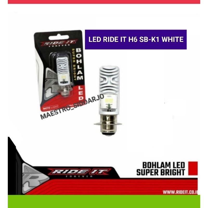 Lampu Depan Motor Bebek Matic Ride It Led H6 SB-K1 WHITE Universal