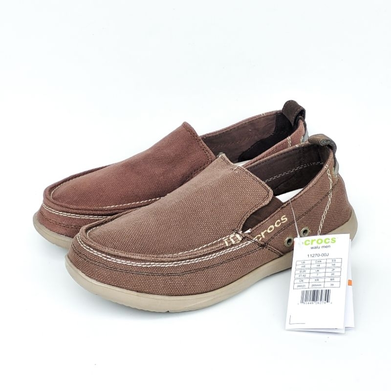 Crocs Walu Slip On Man Sepatu Pria Best Seller Selop Classic Canvas Suede