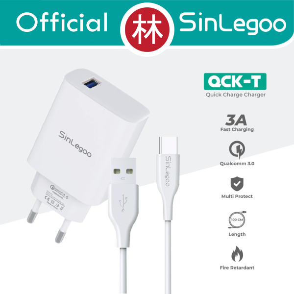 SINLEGOO QCK-T Charger Qualcom 3A Fast Charging Include Kable Type-C