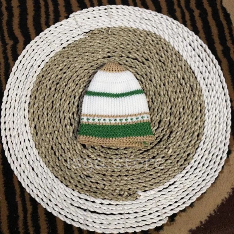 Peci Rajut Anak / Peci Rajut Bayi / Peci Rajut Tebal Motif Garis / Peci Rajut Anak TK - SD