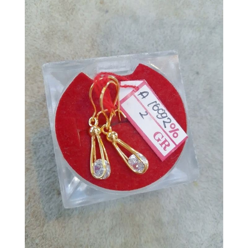 Anting Gantung Mata Panjang Lapis Emas