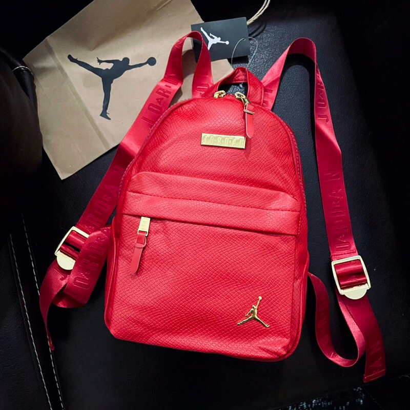 JORDAN REGAL SNAKE SKIN LEATHER BACKPACK RED (FULLTAG)