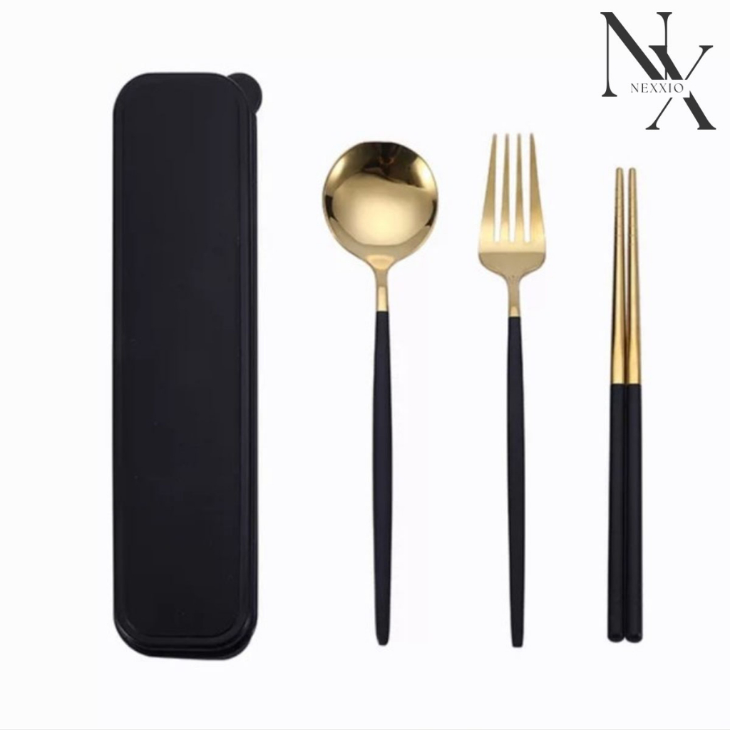 NEXXIO Sendok Makan KOREA / Set Alat Makan Korea Stainless / Stainless Steel Set